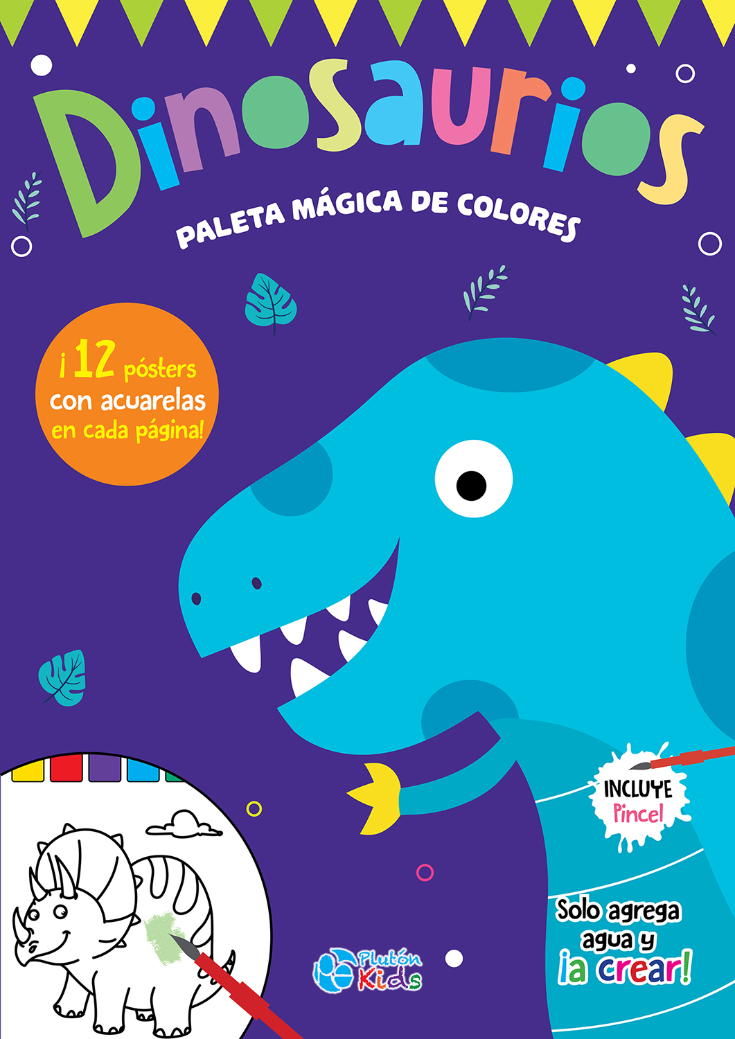 DINOSAURIOS. Paleta mágica de colores