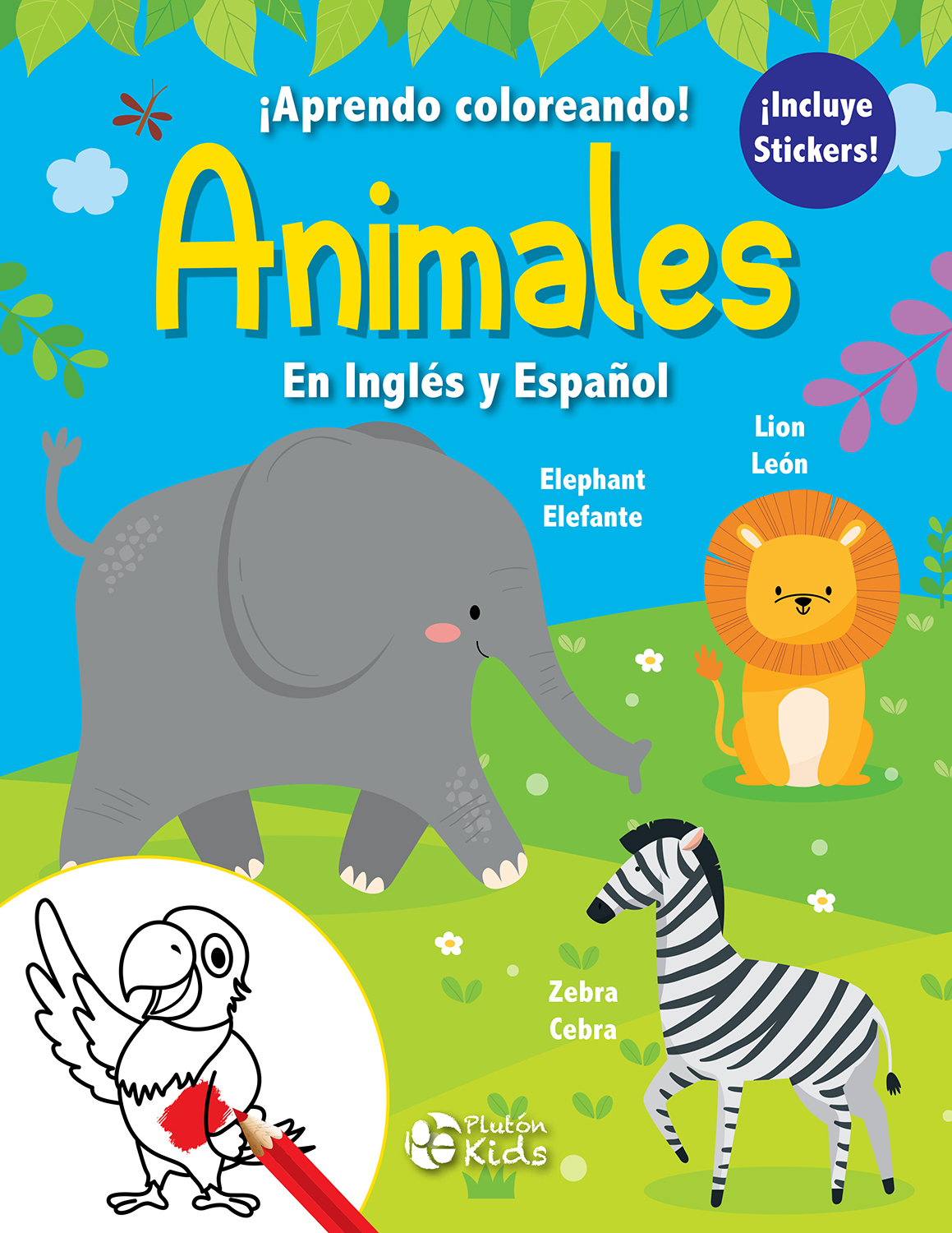 ANIMALES EN INGLES Y ESPAÑOL. Coloreando
