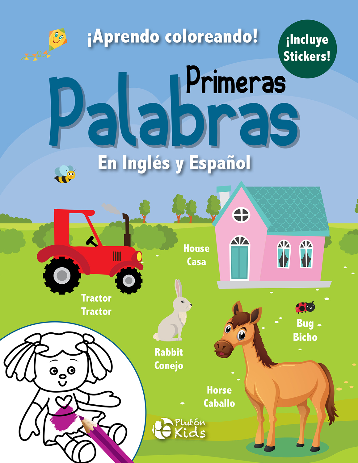 PRIMERAS PALABRAS EN INGLES Y ESPAÑOL. Coloreando
