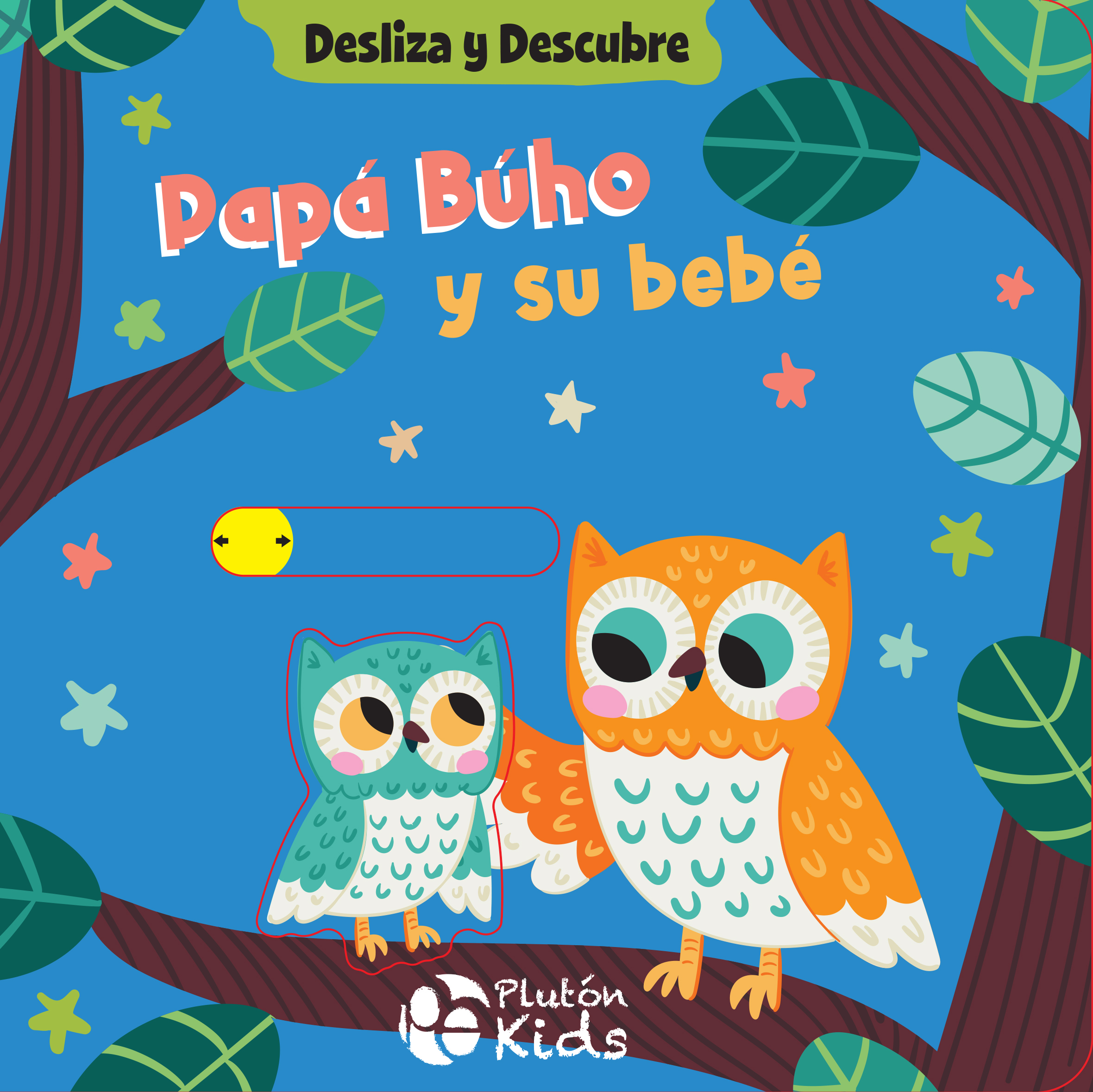 Desliza y descubre: Papá Búho y su bebé