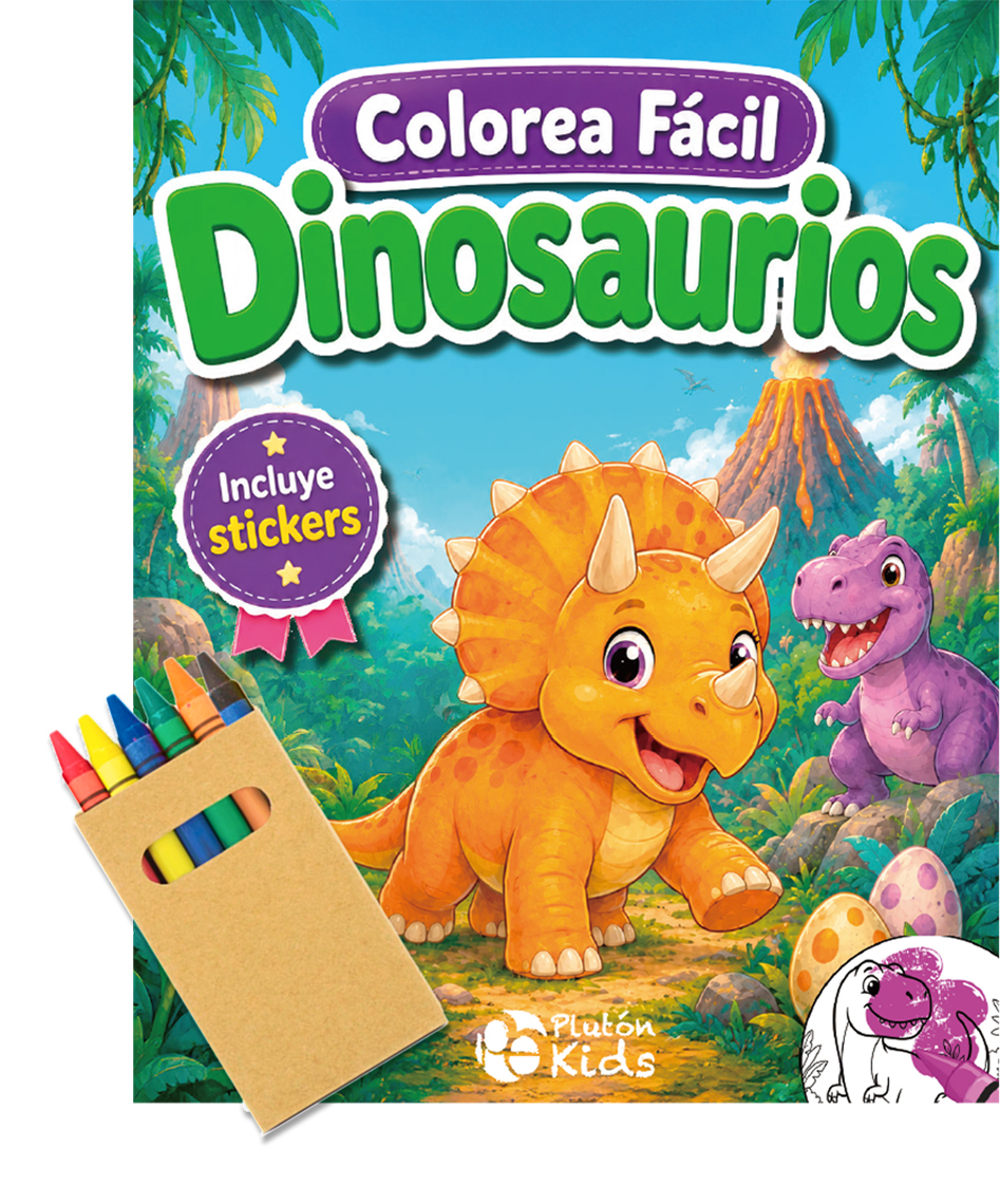 Colorea Fácil: Dinosaurios